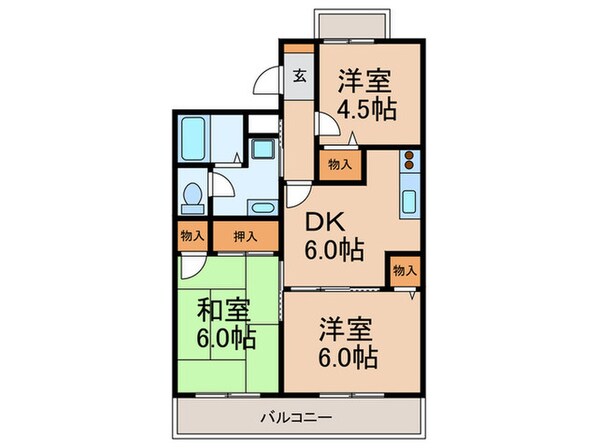 グランディール福田の物件間取画像